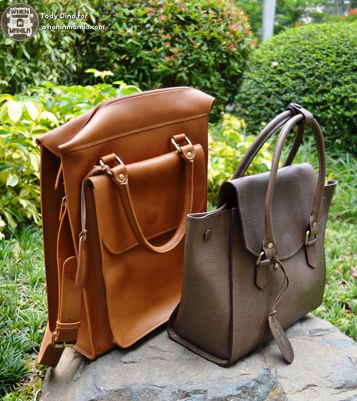 manila leather bags