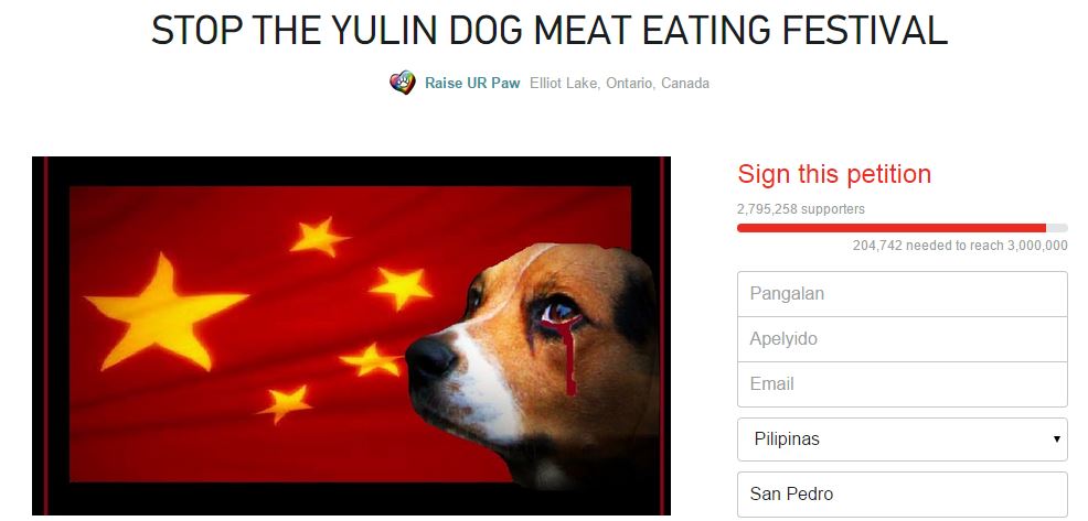 This Petition Urges the Yulin Dog Meat Eating Festival to Stop - When In  Manila