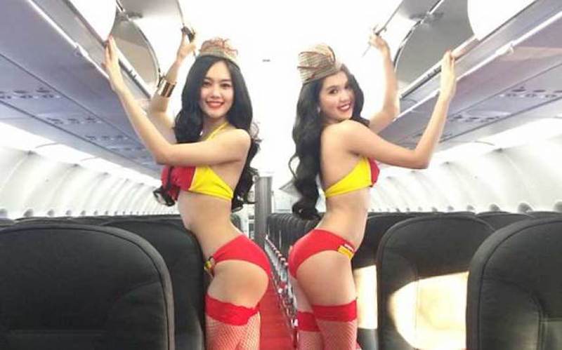 Bikini Airline An Airplane Ride With Flight Crew In Sexy Bikini Attire When In Manila