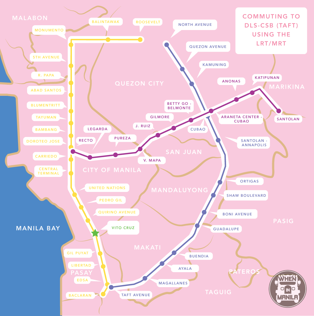 Mrt Taft Station Map Commuting To Benilde And Taft The Fastest Way Possible: Lrt And Mrt Edition  - When In Manila