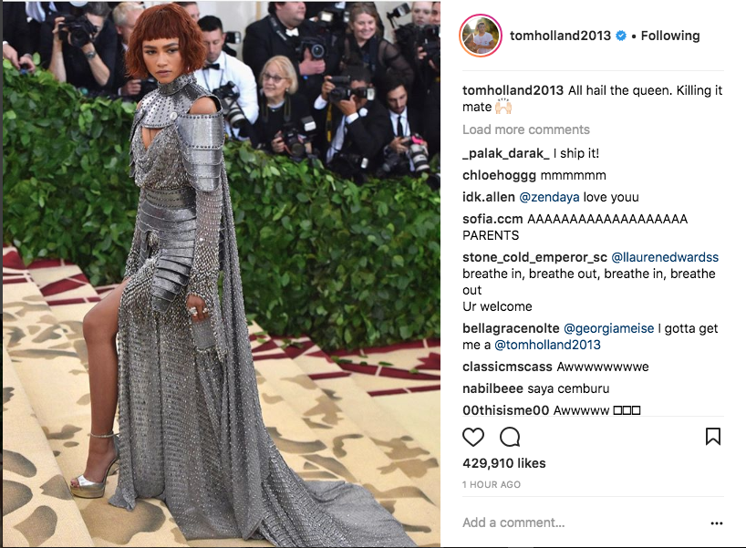 Tom Holland Posted Zendaya S Met Gala Look On His Ig And Our Hearts Are Melting When In Manila