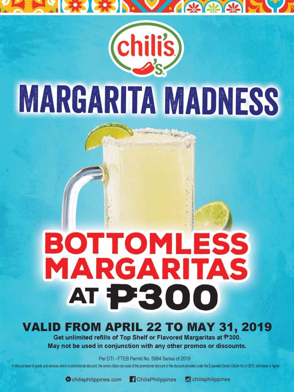 Chili’s is Back with Their P300 Unlimited Margaritas and Other New