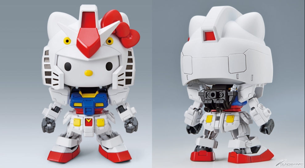 SD EX Standard Hello Kitty x RX 78 2 Gundam 1