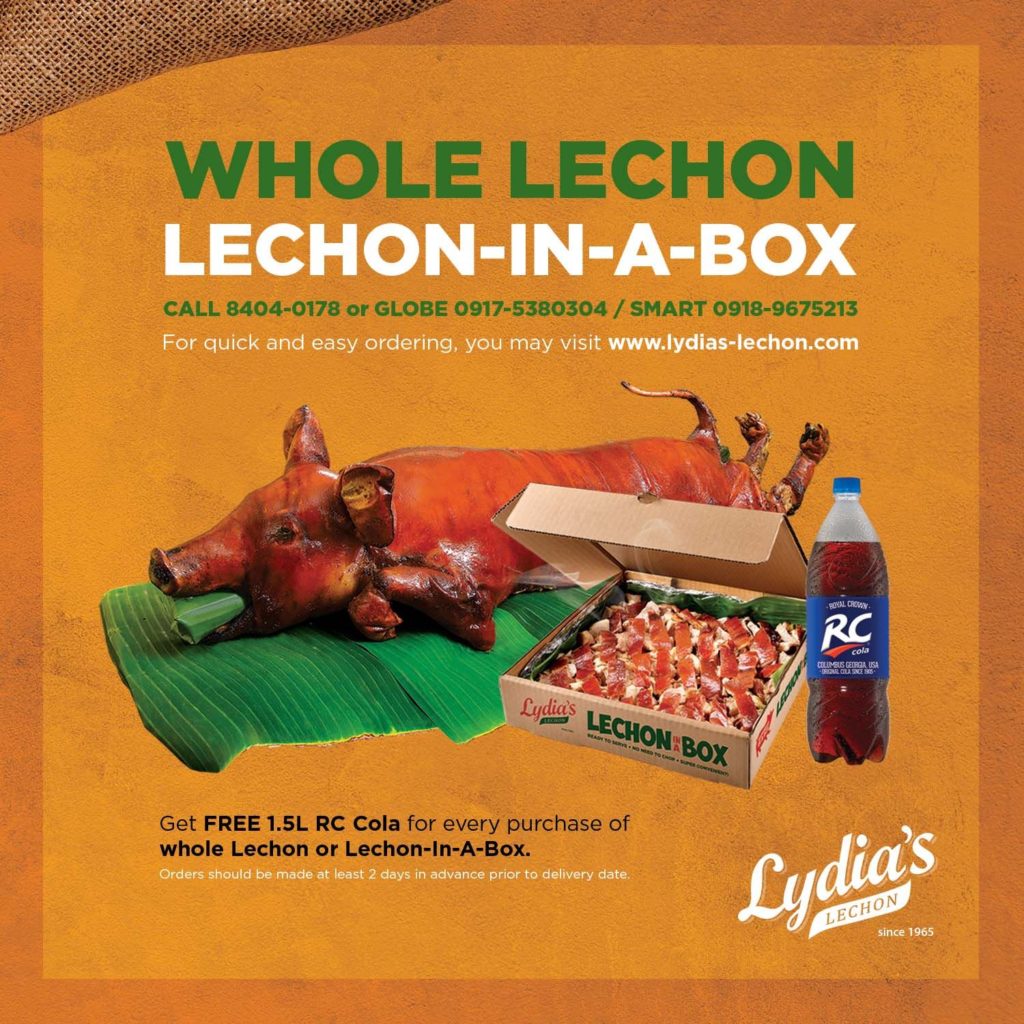 Lydia's Lechon: Make Celebrations Special At Home During Quarantine ...