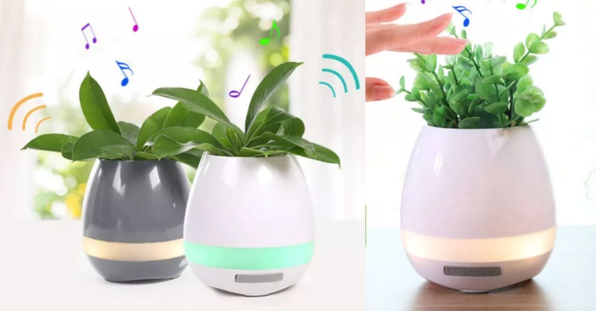 bluetooth speaker plant pot