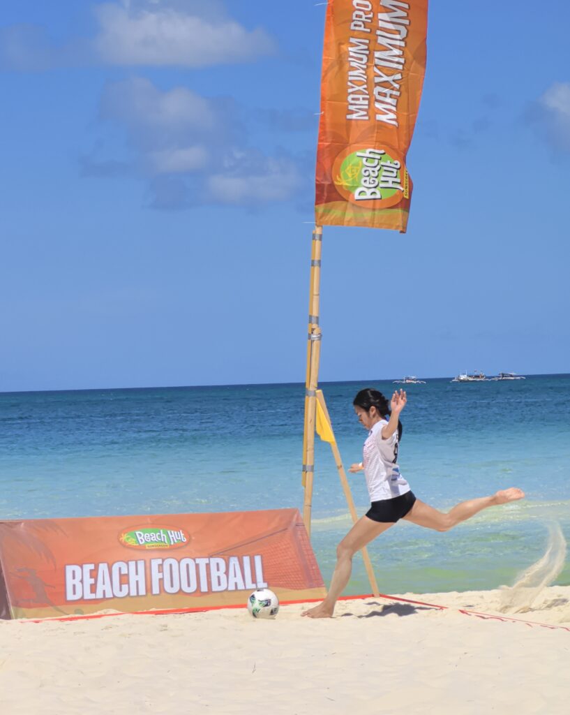 Beach Hut Football Kick