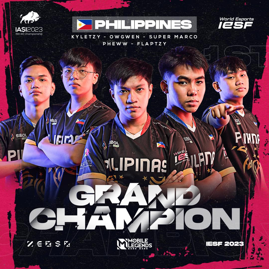 Team Sibol Champions at IESF World Esports Championship 2023 Mobile