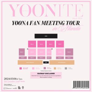 YOONITE IN MANILA SEAT MAP