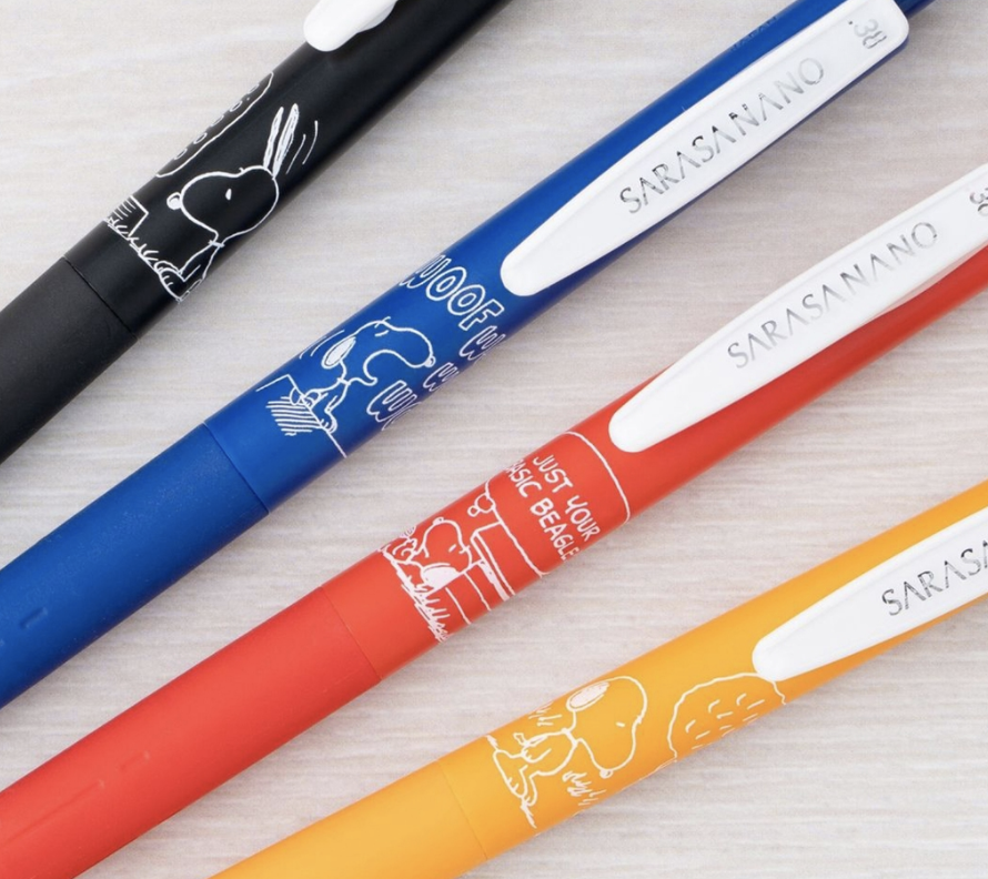 snoopy sarasa pens