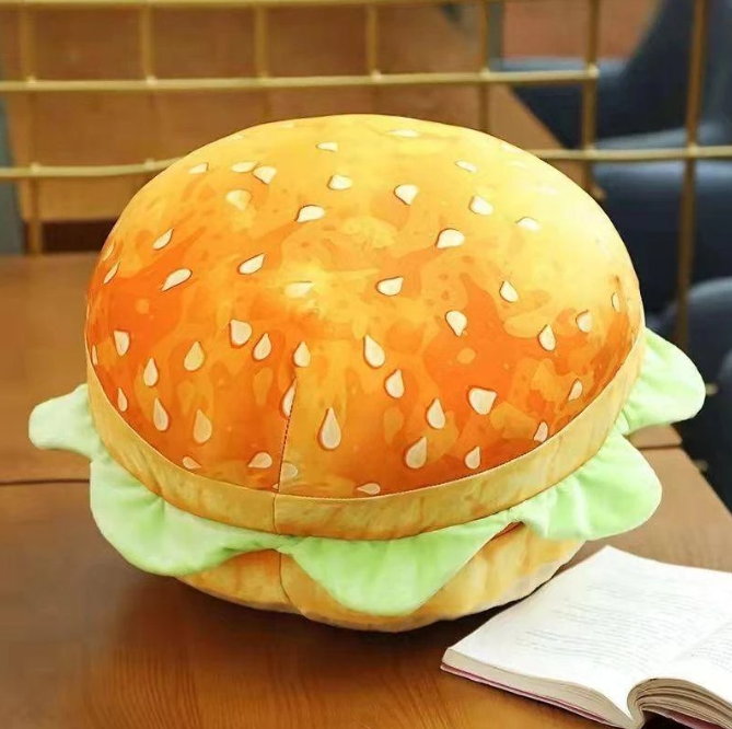 burger pillow shopee