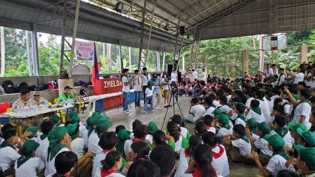 WWF PH Educator Dino Calderon teach the San Juaneno scouts about biodiversity and sustainability