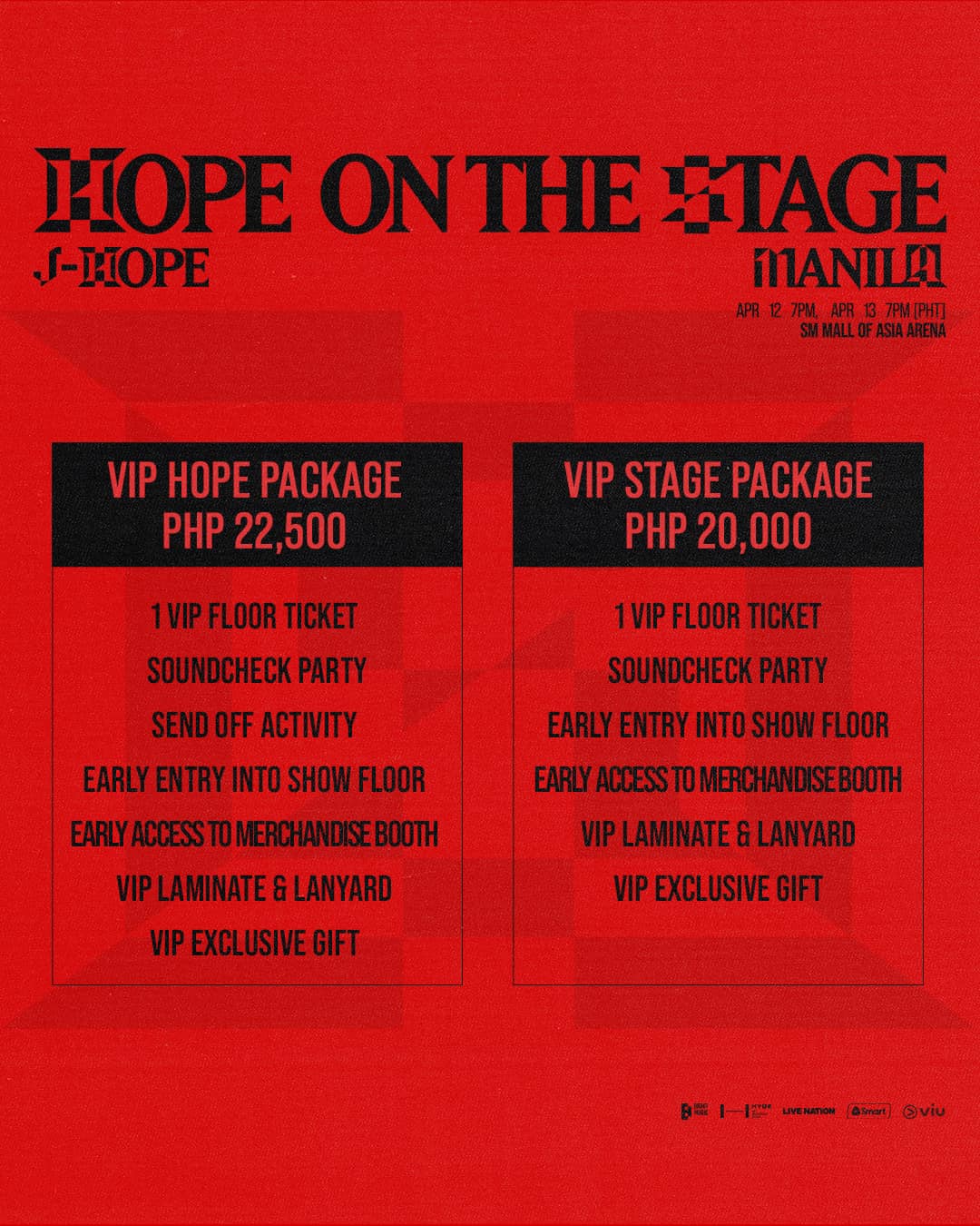 Mga tiket sa konsiyerto ng J-Hope Manila