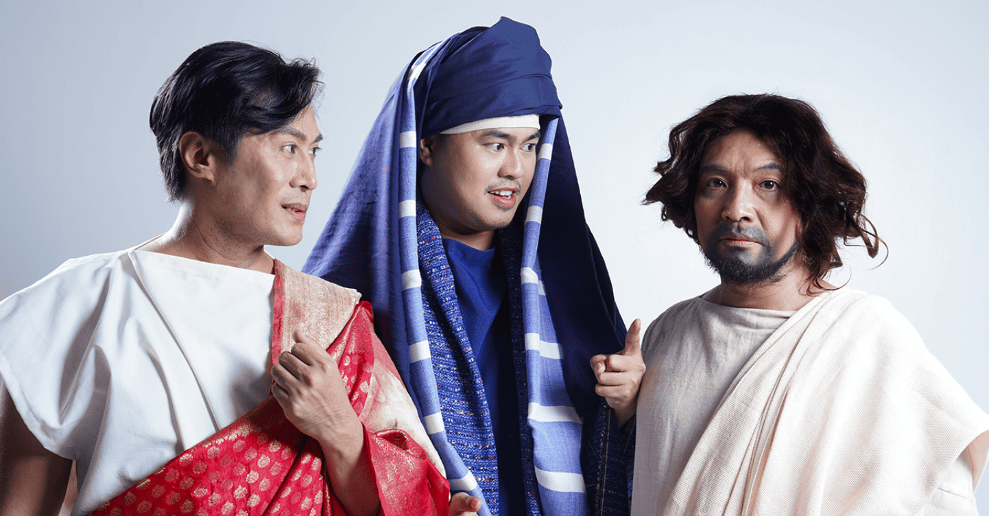 Photo (From L-R): Jerome Ferguson (Pilato), Jeremy Manite (Caiaphas), Noel Rayos (Hesus)