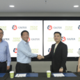 Executives from Caltex and PICKUP COFFEE come together to finalize their partnership with a contract signing. (From left to right: Arnel Reniedo, Marketing Manager of Caltex Philippines; Roel Faustino, Retail Fuels Manager of Caltex Philippines; Billy Liu, General Manager and Country Chair of Chevron Philippines; Francis Flores, Chief Executive Officer of PICKUP COFFEE, Bien Lee, Co-founder and Chief Brand Officer of PICKUP COFFEE and Rami Chahwan, Chief Operating Officer of PICKUP COFFEE)